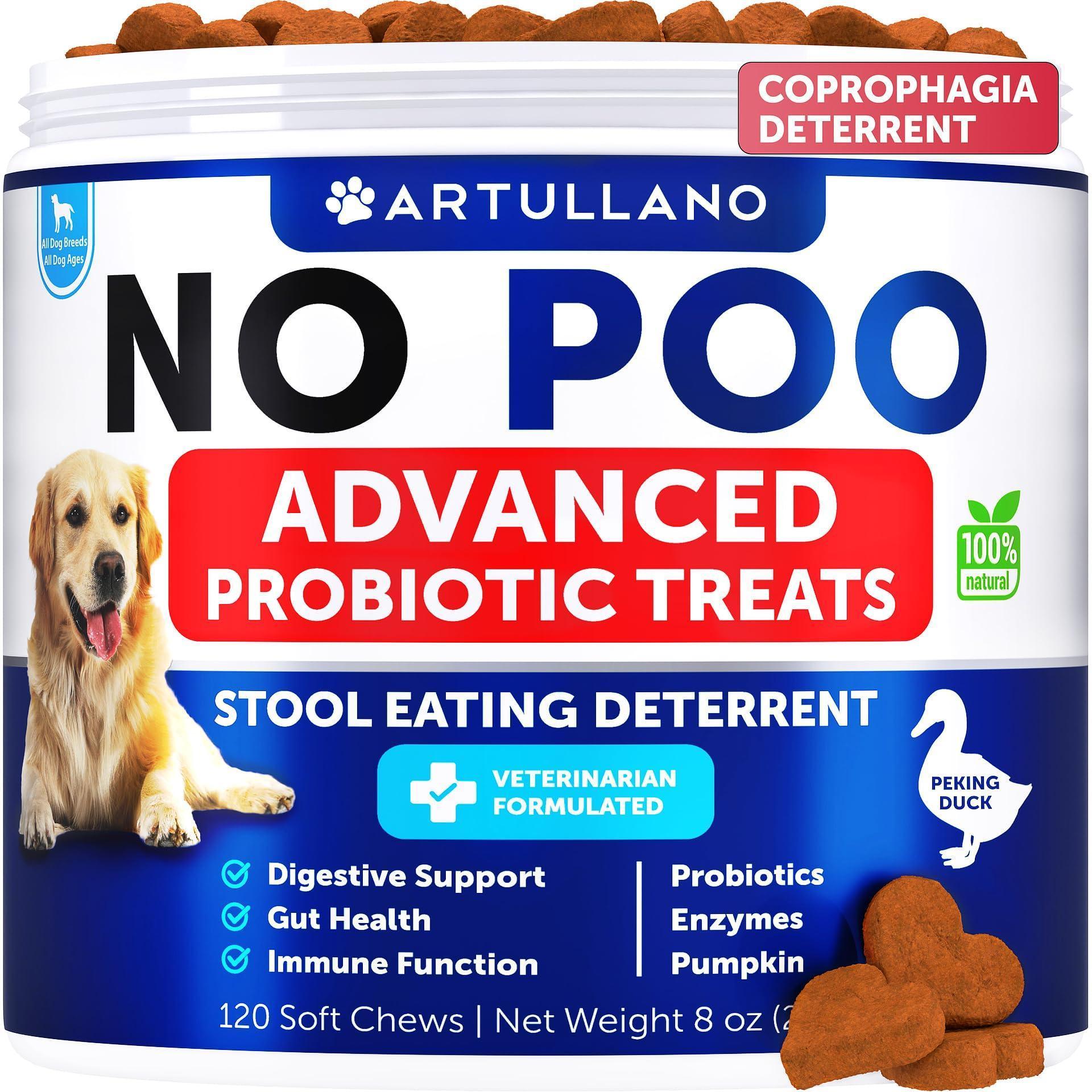 No Poo Chews for Dogs   Coprophagia Stool Eating Deterrent   Stop Eating Poop Treats with Probiotics Pumpkin & Digestive Enzymes   Prevent Dog Puppy from Eating Poop   Gut Health Support Supplement