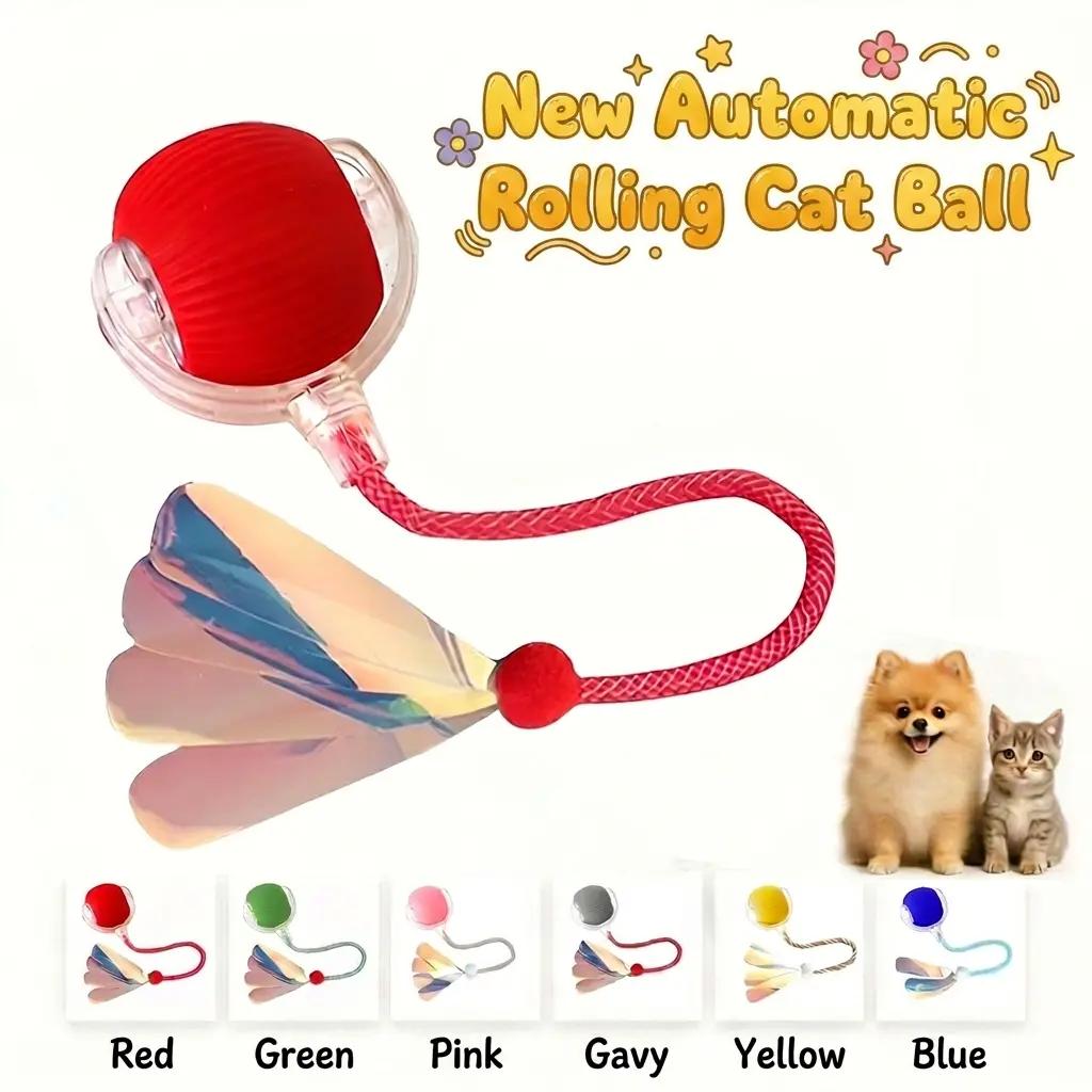 Automatic Cat Toy - Interactive Rolling Ball for Cats, Self-Moving Pet Entertainment Toy for Fun, Exercise & Mental Stimulation