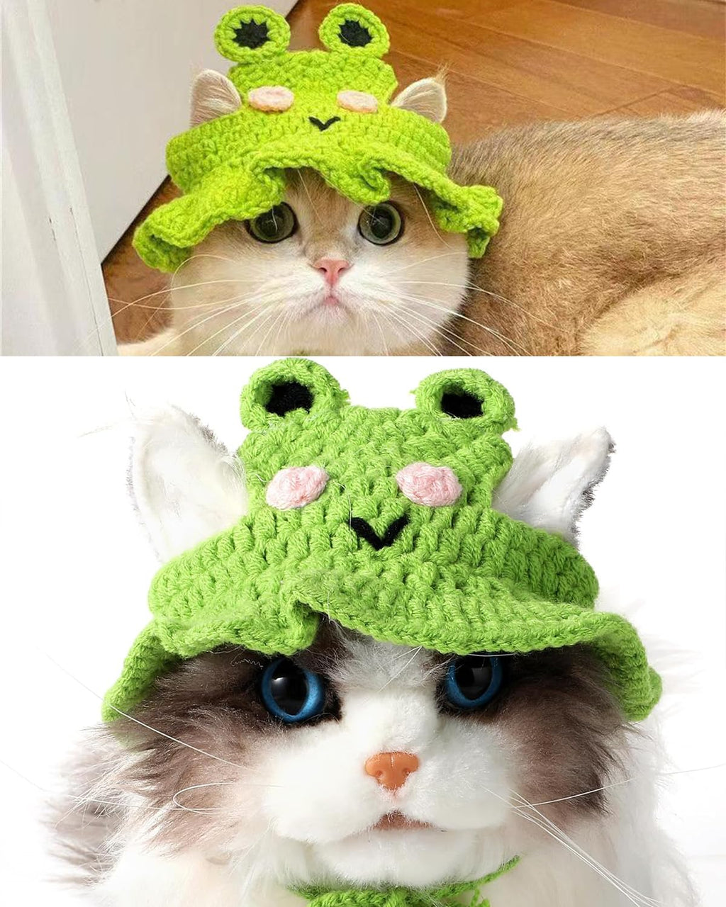 Frog Knitted Pet Hat