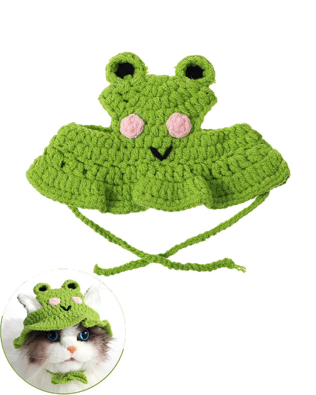 Frog Knitted Pet Hat