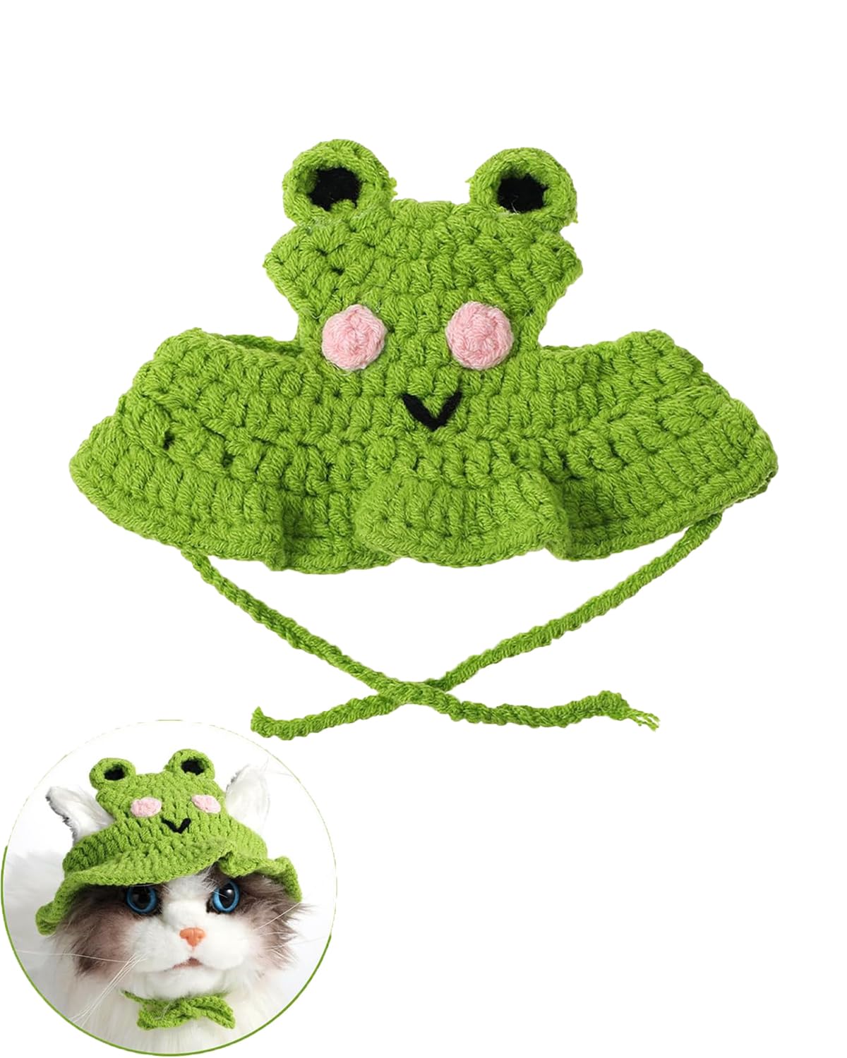 Frog Knitted Pet Hat