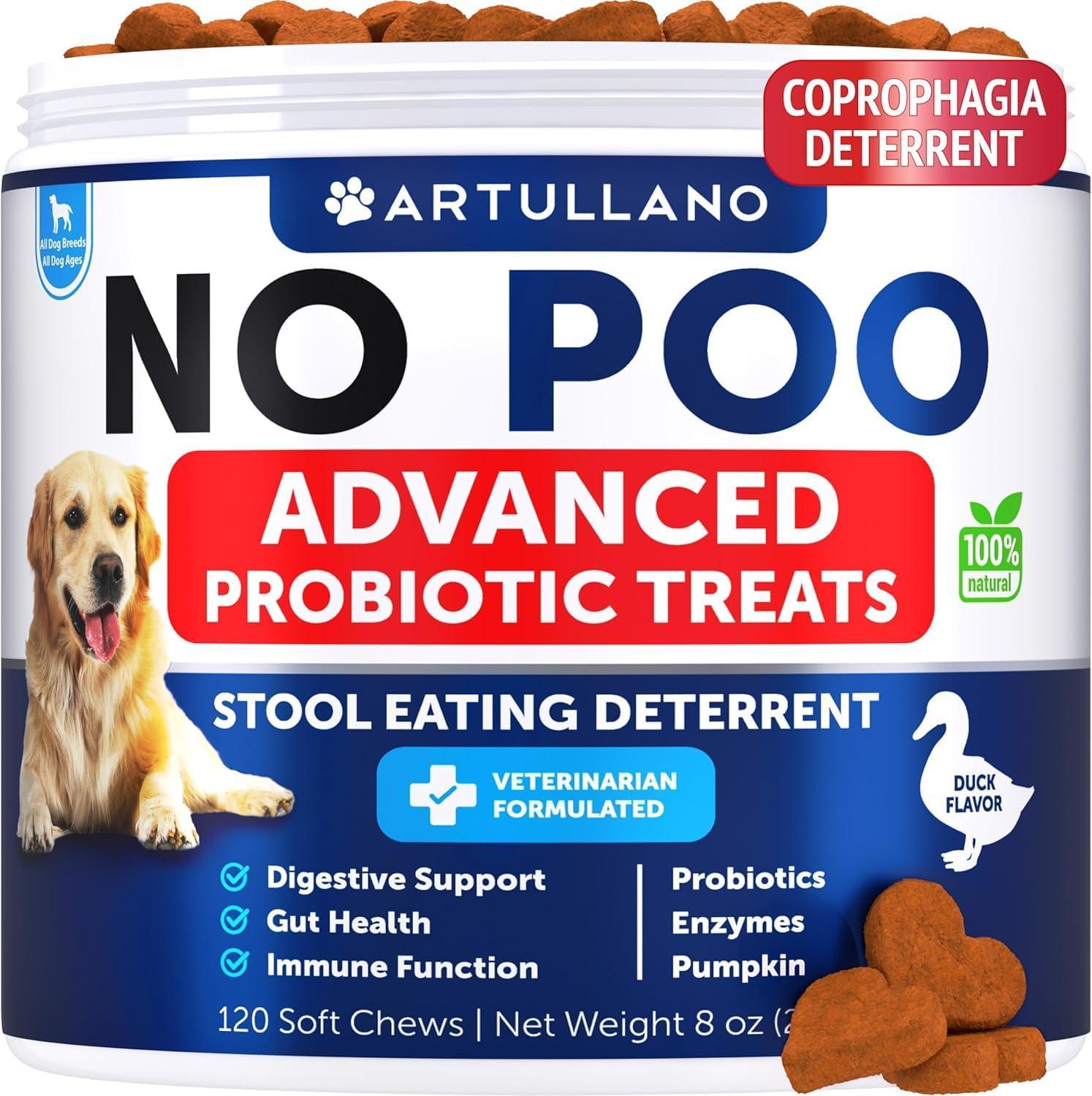 No Poo Chews for Dogs Puppy Coprophagia Stool Eating Deterrent Prevent Dog from