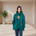 Forest Green Carrier Hoodie for Pet Owners: Professional Cats Clothing