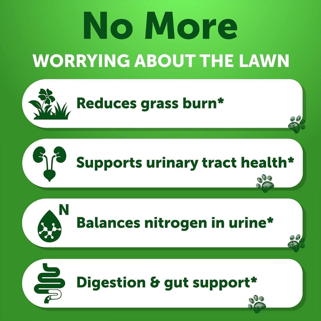 Grass Burn Spot Chews for Dogs 120 Treats Pee Lawn Spot Saver Caused by Dog
