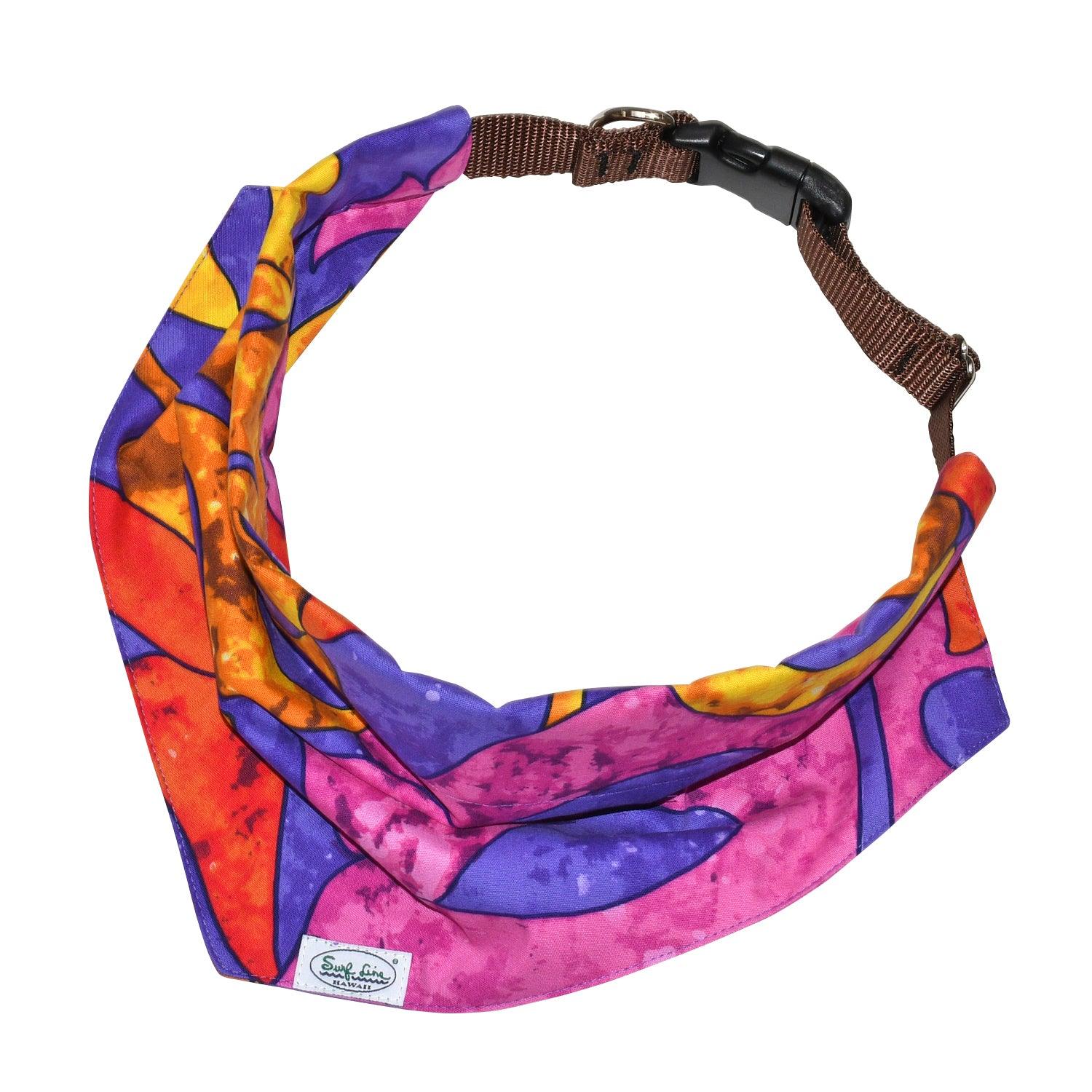 Pet Collar Scarf - Surf Line Hawaii Leaves