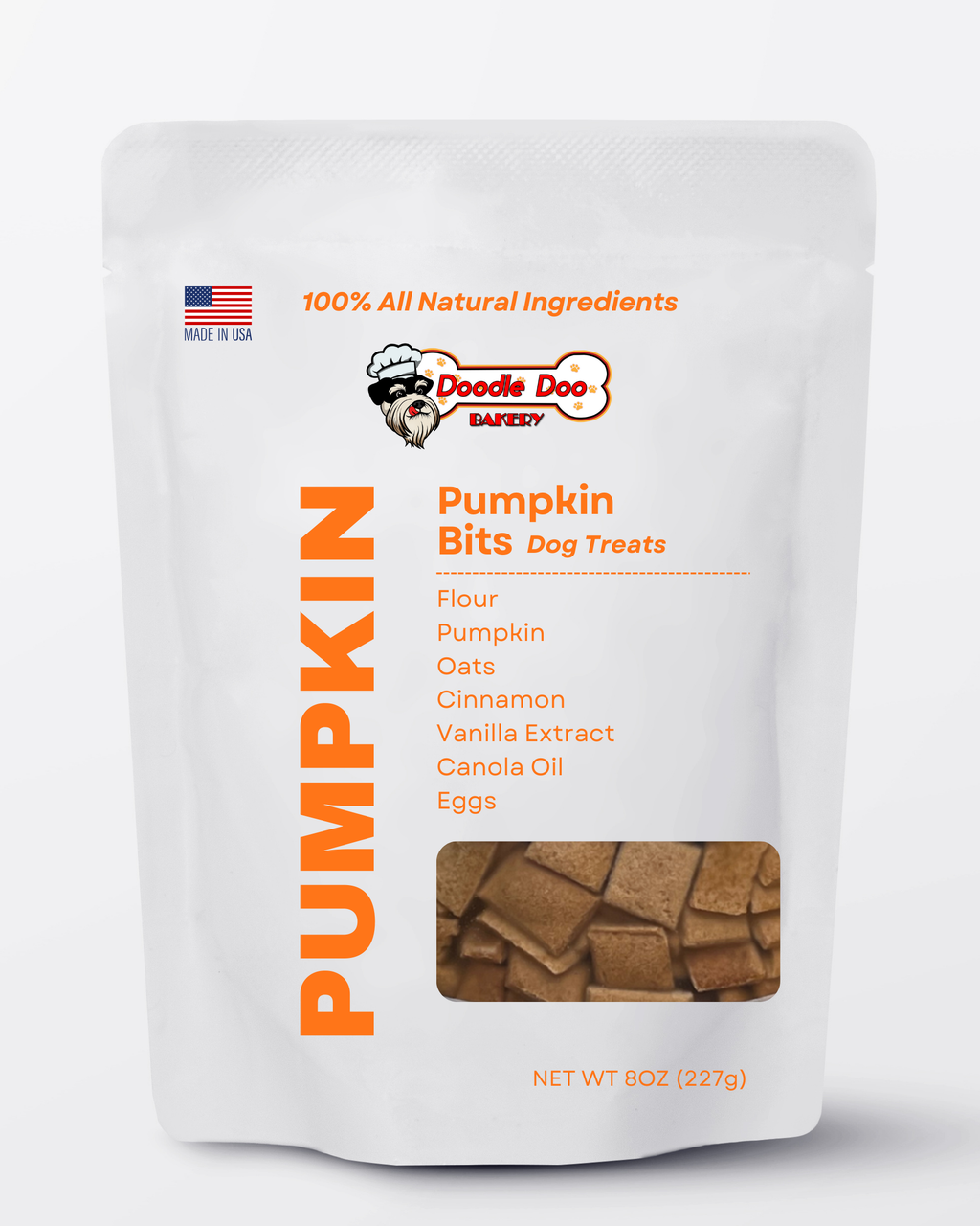 Homemade Dog Treats - 🎃 Pumpkin Bits Dog Biscuits 1/2lb