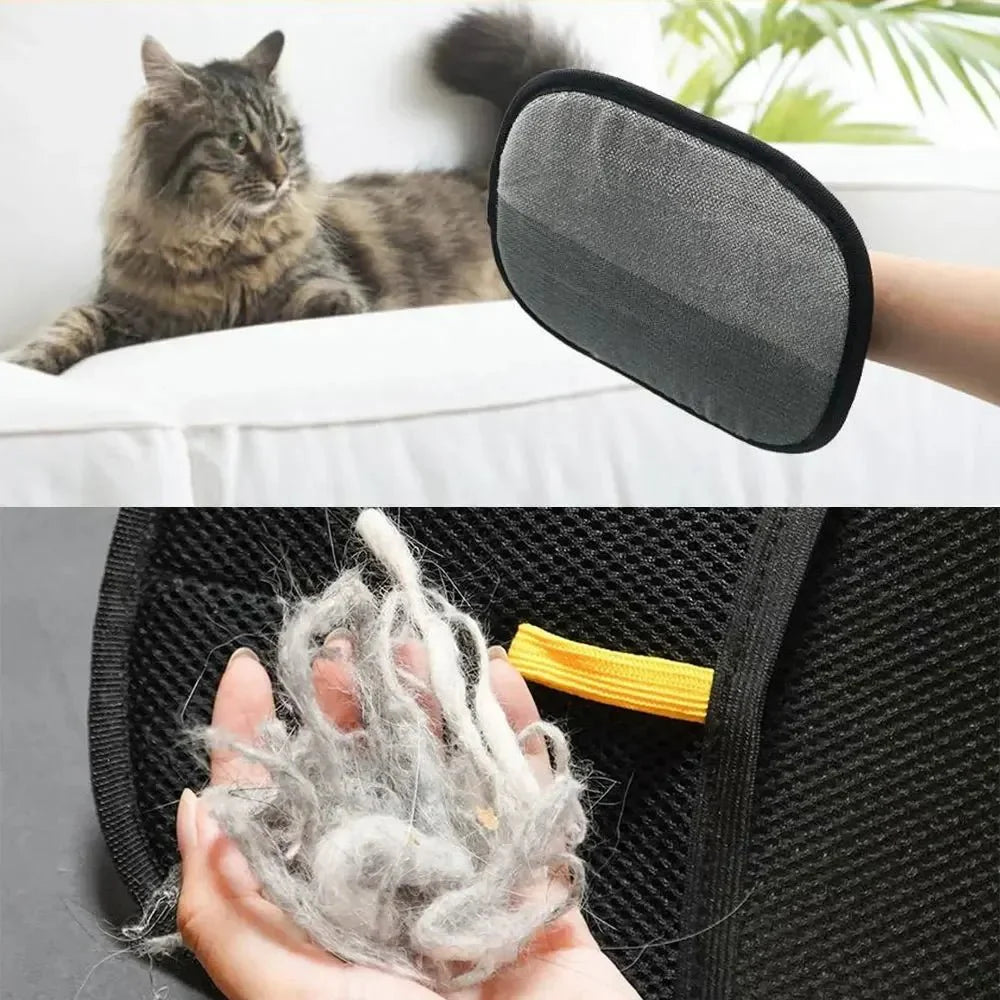 2PCS Static Pet Hair Removal Gloves | Grooming Mitt for Cats and Dogs